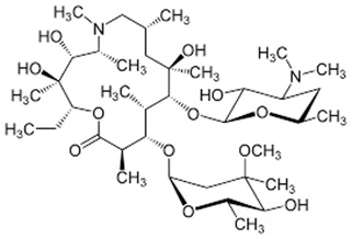 Fórmula estrutural da azitromicina